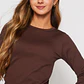 Polera Seamless Crop Mujer Café Familyshop - Miniatura 4