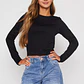 Polera Seamless Crop Mujer Negro Familyshop - Miniatura 1