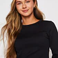 Polera Seamless Crop Mujer Negro Familyshop - Miniatura 3