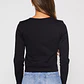 Polera Seamless Crop Mujer Negro Familyshop - Miniatura 4