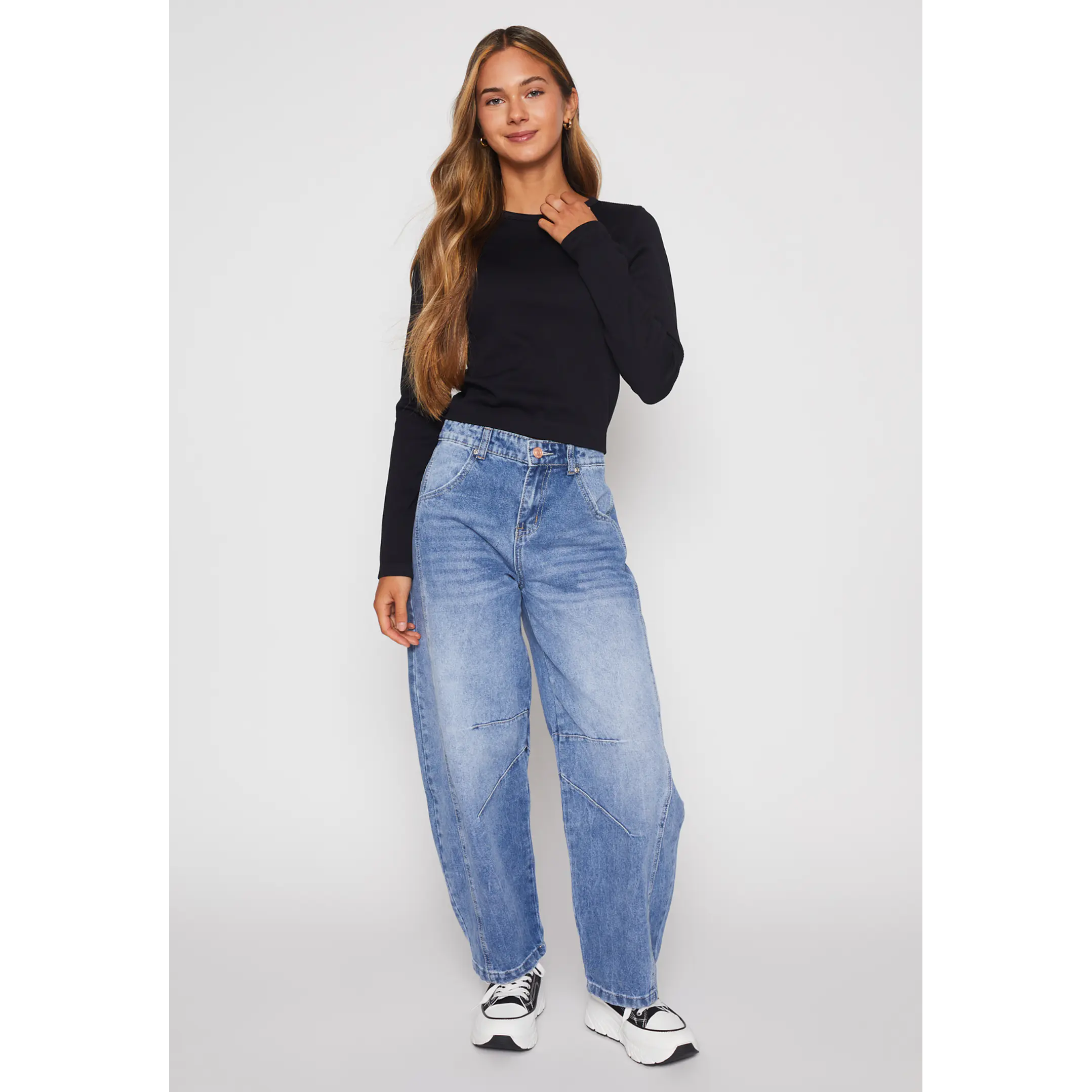 Polera Seamless Crop Mujer Negro Familyshop 2