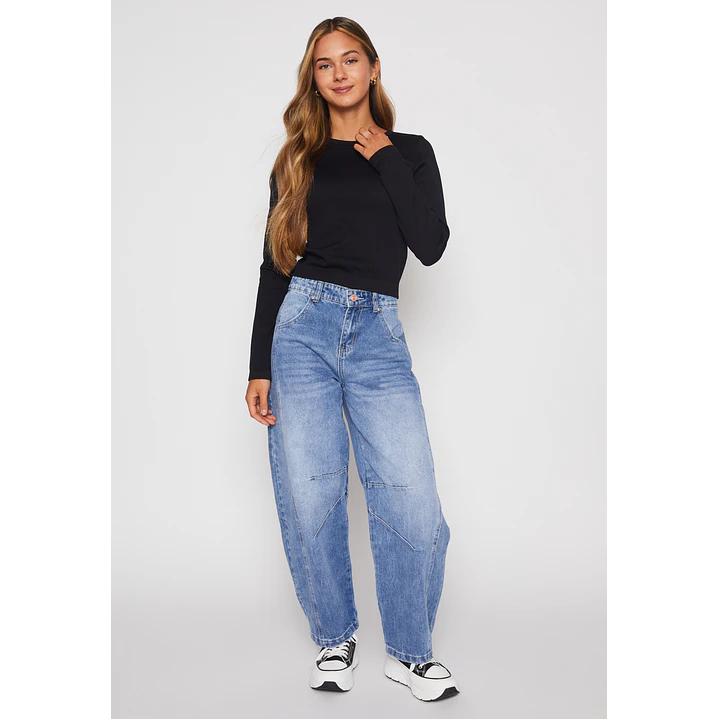 Polera Seamless Crop Mujer Negro Familyshop 2