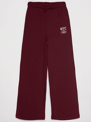 Pantalón Buzo Wide Leg Lola Burdeo Familyshop