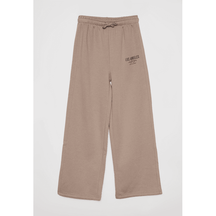 Pantalón Buzo Wide Leg College Lola Beige Familyshop 1