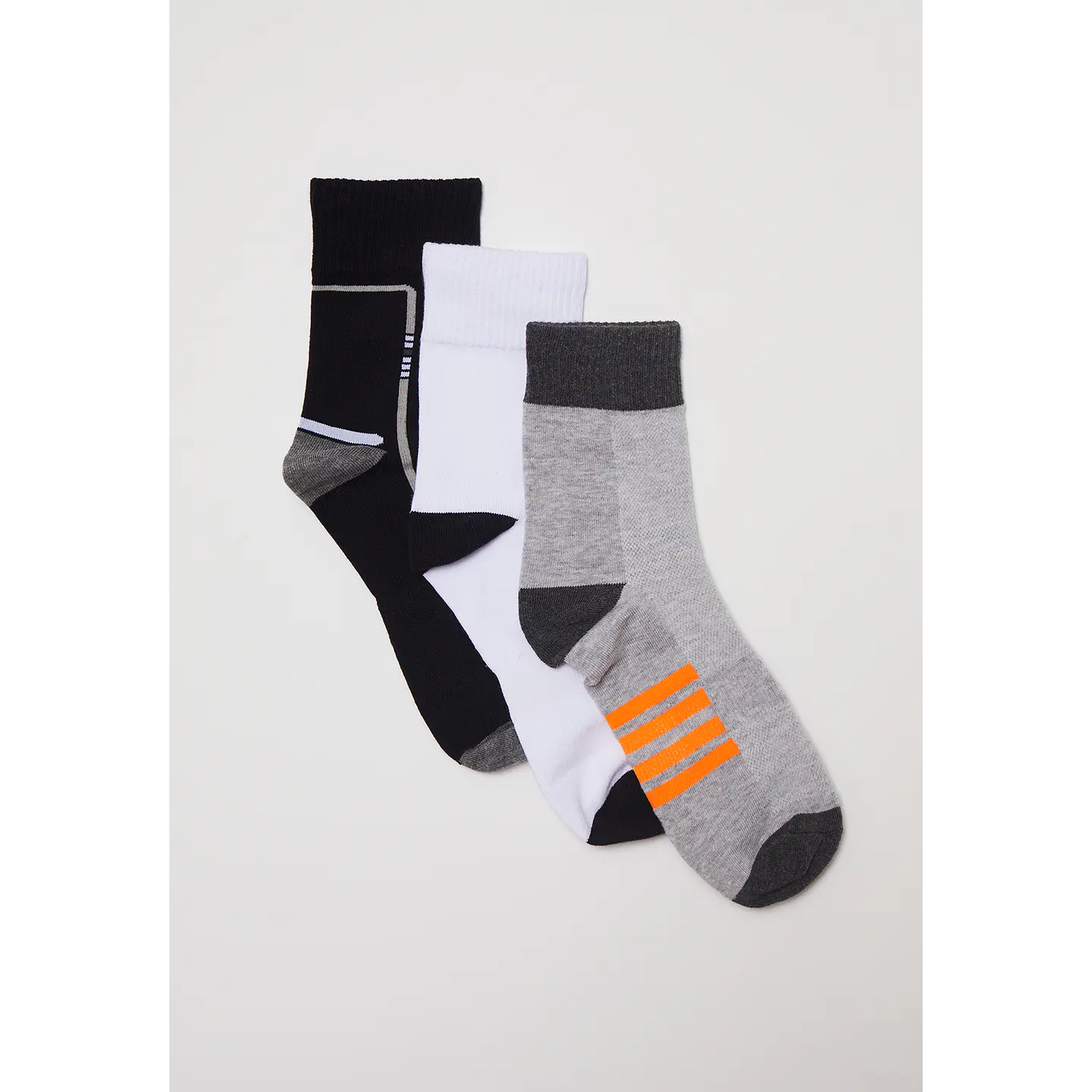 Calcetín Tripack Sport Hombre Gris Familyshop 1