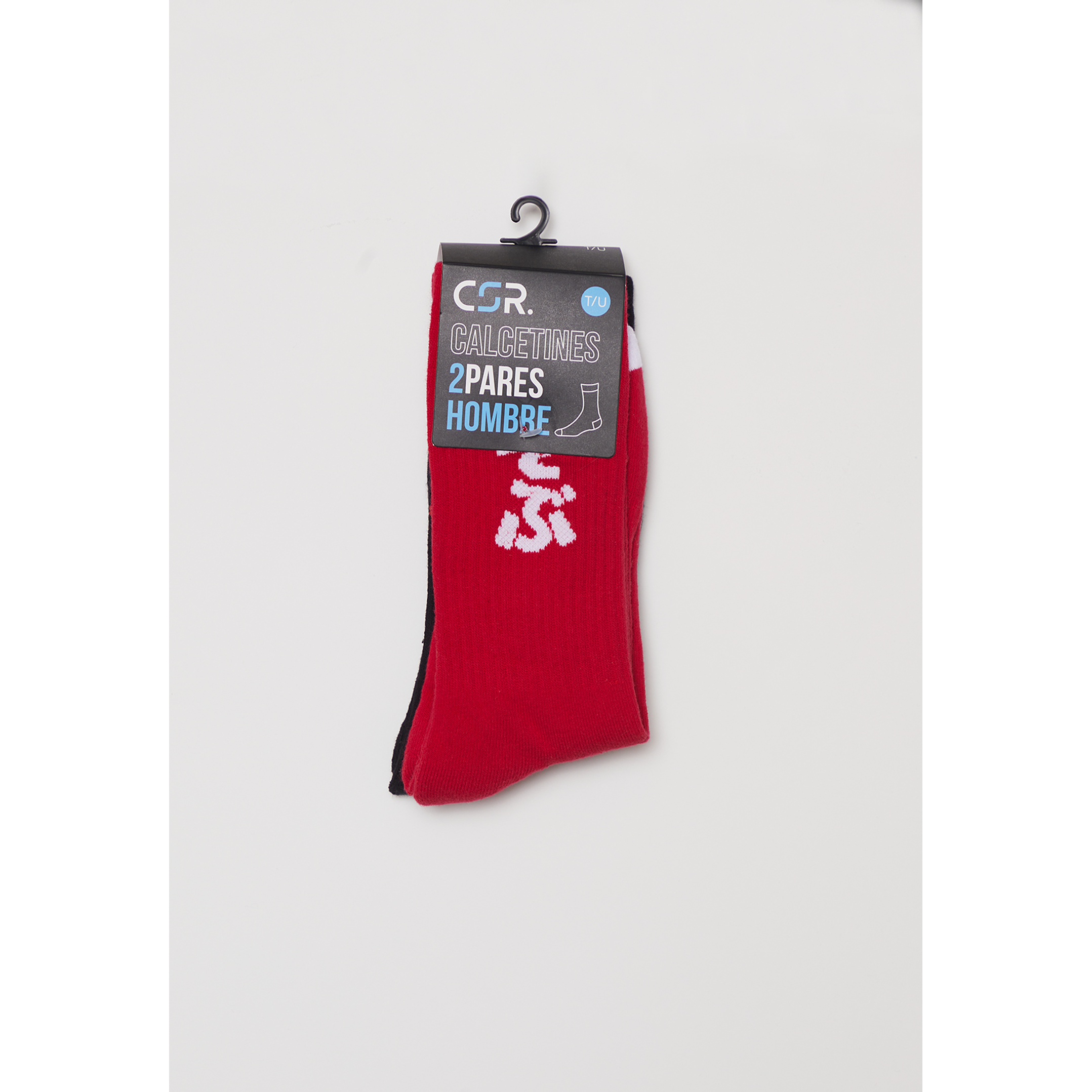 Calcetín Bipack Largo Skater Hombre Rojo Familyshop 2