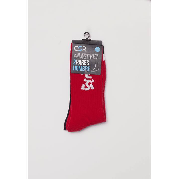 Calcetín Bipack Largo Skater Hombre Rojo Familyshop 2