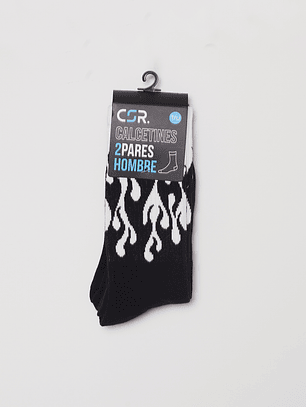 Calcetín Bipack Fire Hombre Negro Familyshop