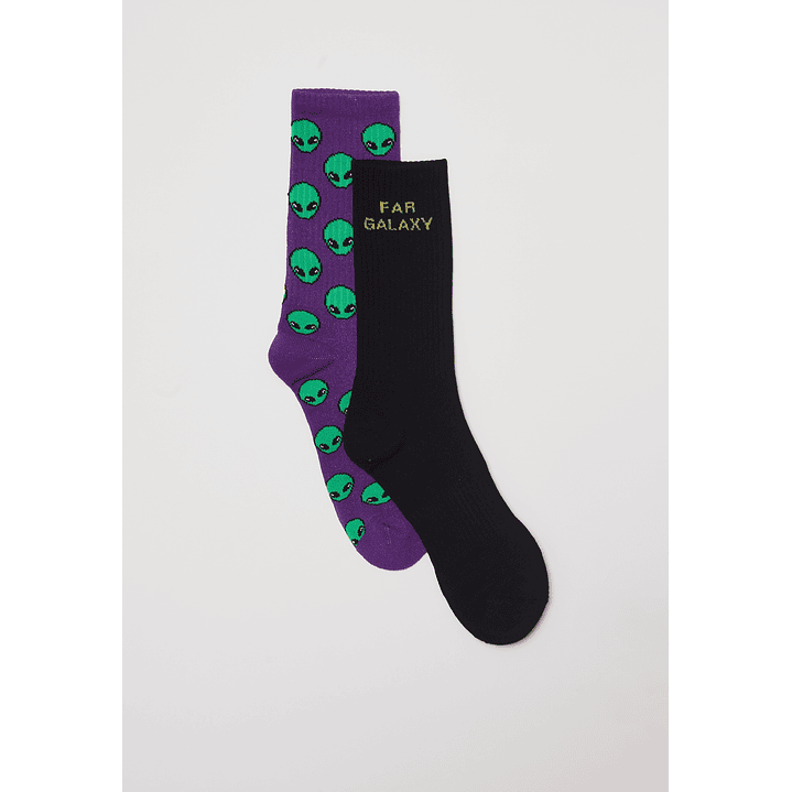 Calcetín Bipack Far Galaxy Largo Hombre Negro Familyshop 1