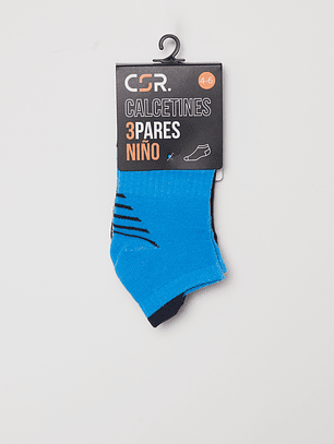 Calcetín Tripack Sport Niño Azul Familyshop