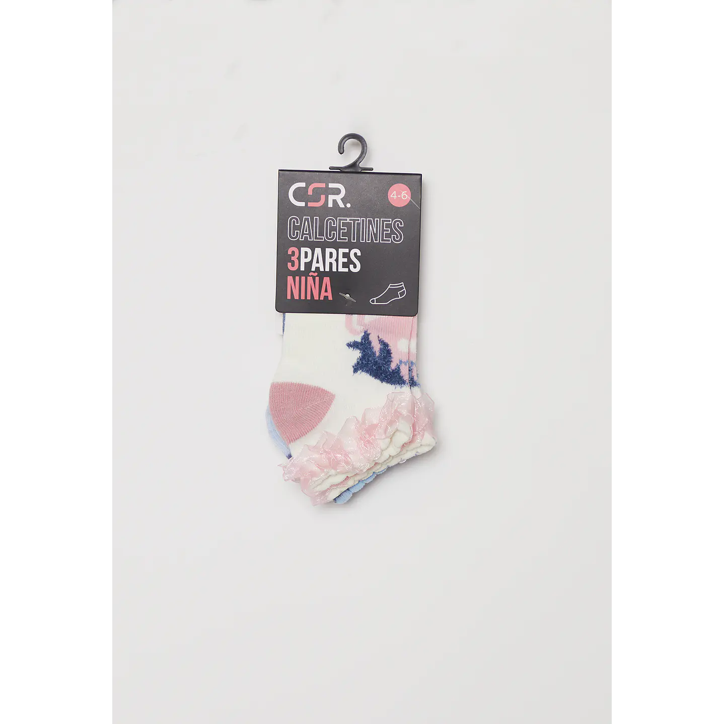 Calcetín Tripack Corto Niña Blanco Familyshop 2