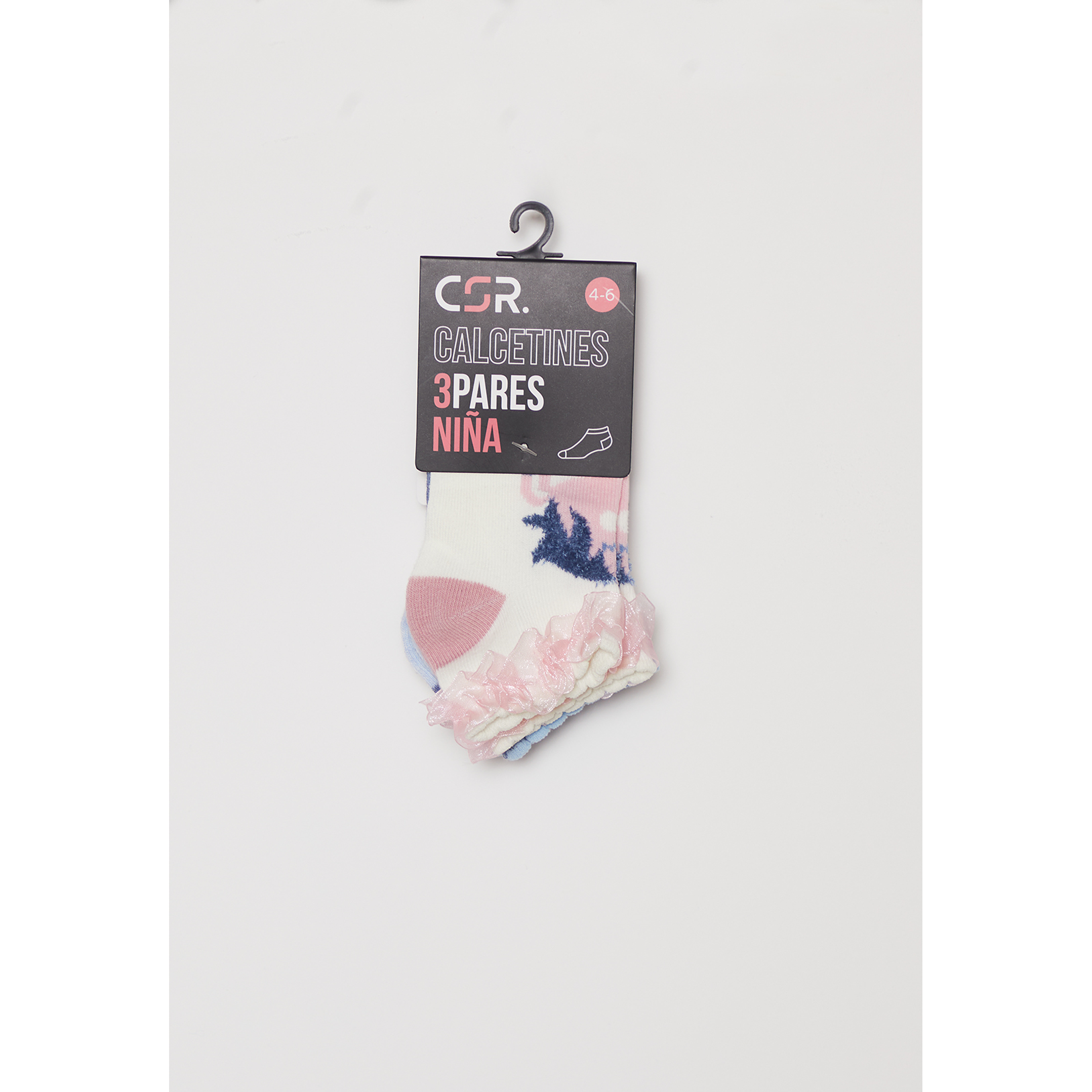 Calcetín Tripack Corto Niña Blanco Familyshop 2