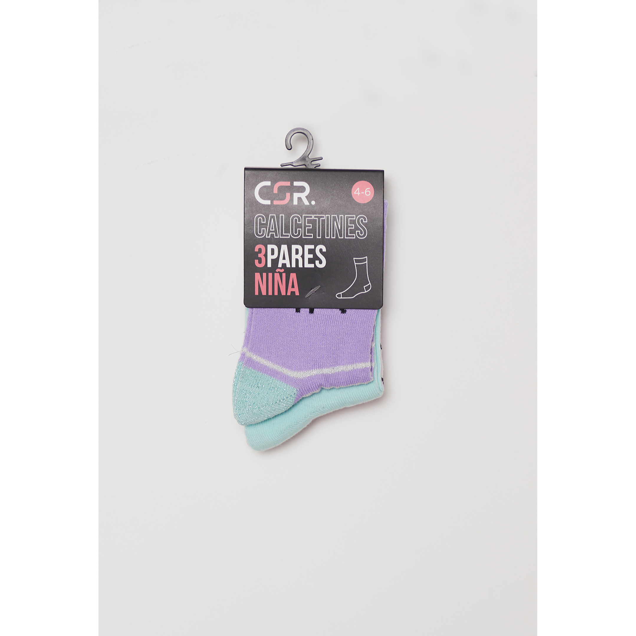 Calcetín Tripack Largo Niña Morado Familyshop 2