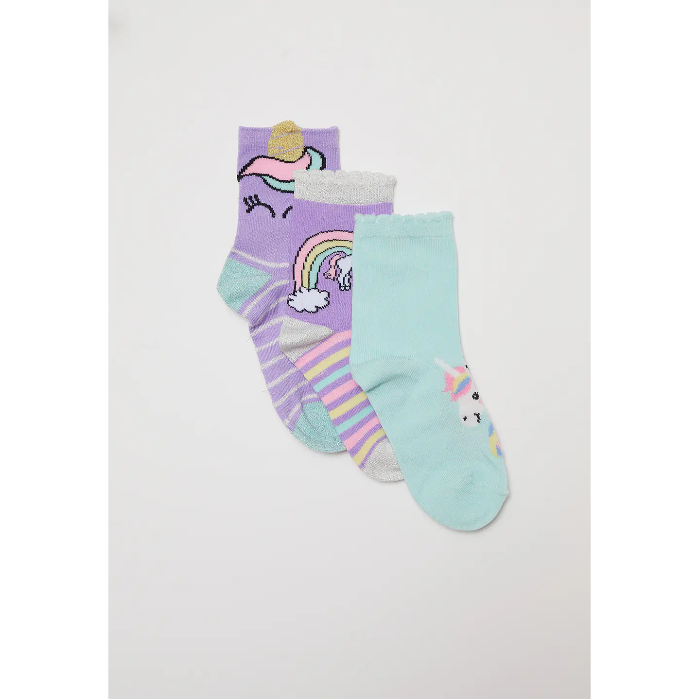 Calcetín Tripack Largo Niña Morado Familyshop 1