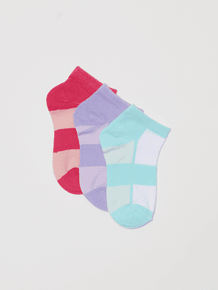 Calcetín Tripack Sport Niña Celeste Familyshop