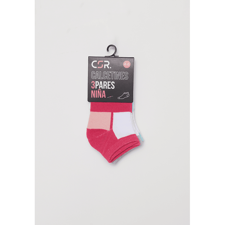 Calcetín Tripack Sport Niña Celeste Familyshop 2
