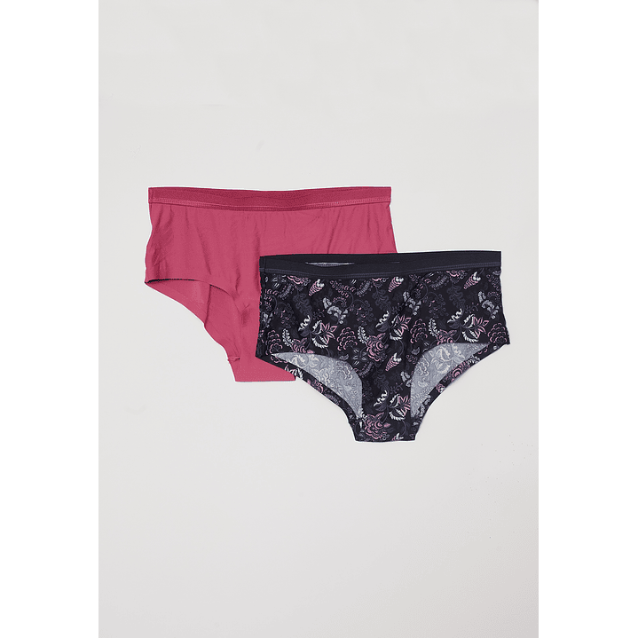 Calzón Bipack Micro Liso Mujer Negro Familyshop 1