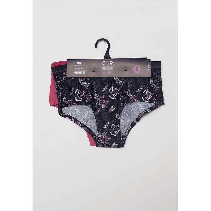 Calzón Bipack Micro Liso Mujer Negro Familyshop 2