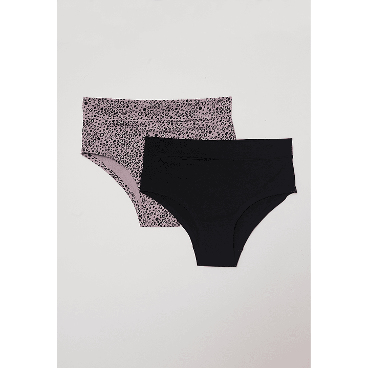 Calzón Bipack Tiro Alto Mujer Negro Familyshop 1