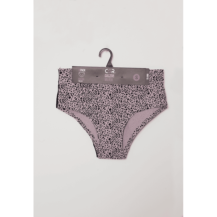 Calzón Bipack Tiro Alto Mujer Negro Familyshop 2