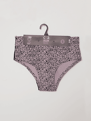 Calzón Bipack Tiro Alto Mujer Negro Familyshop