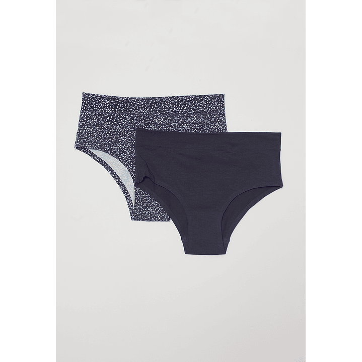 Calzón Bipack Tiro Alto Mujer Azul Familyshop 1