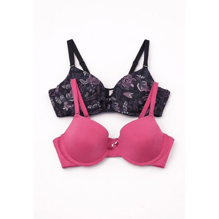 Sostén Bipack Liso Mujer Negro Familyshop 1