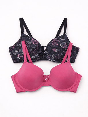 Sostén Bipack Liso Mujer Negro Familyshop