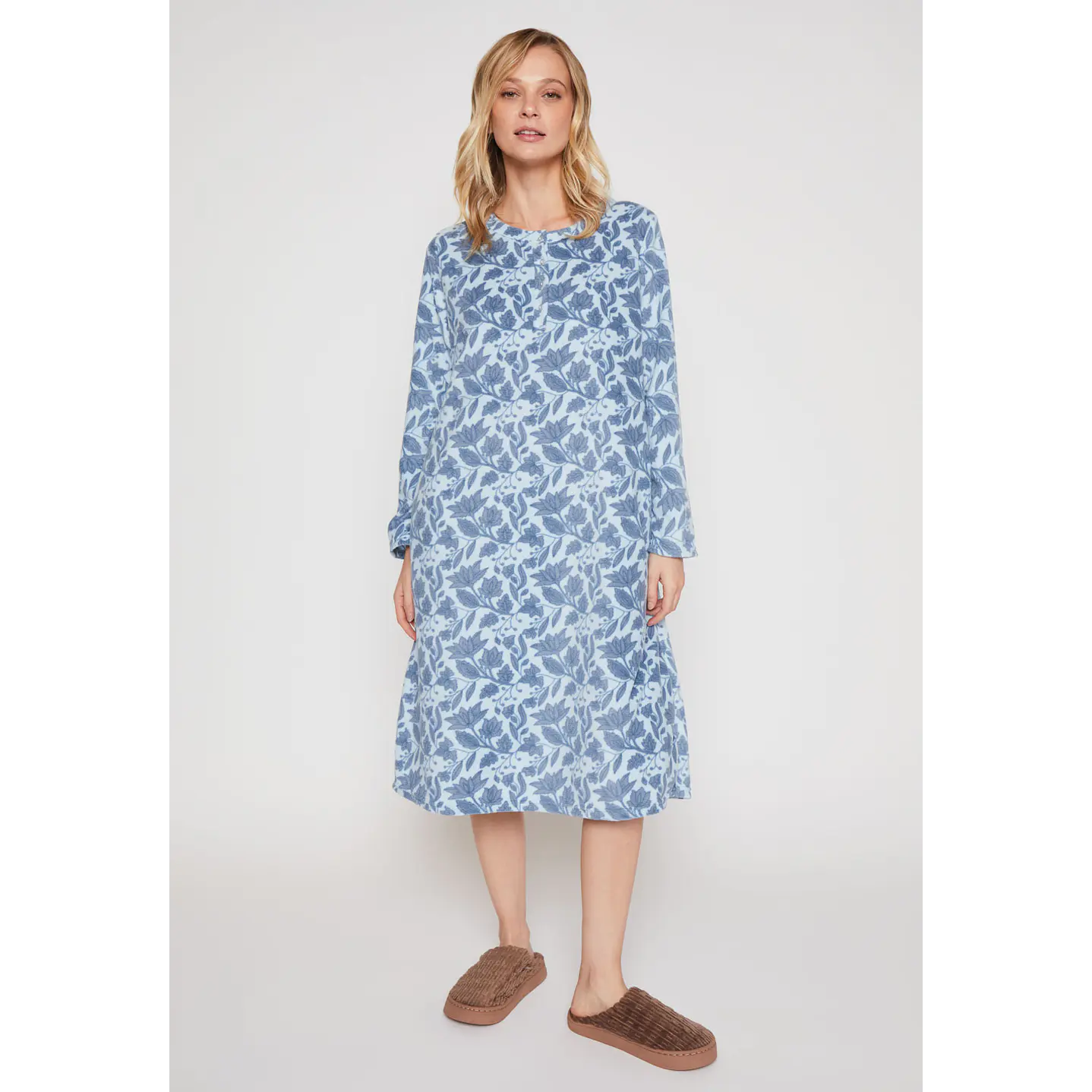 Pijama Polar Mujer Celeste Familyshop 1