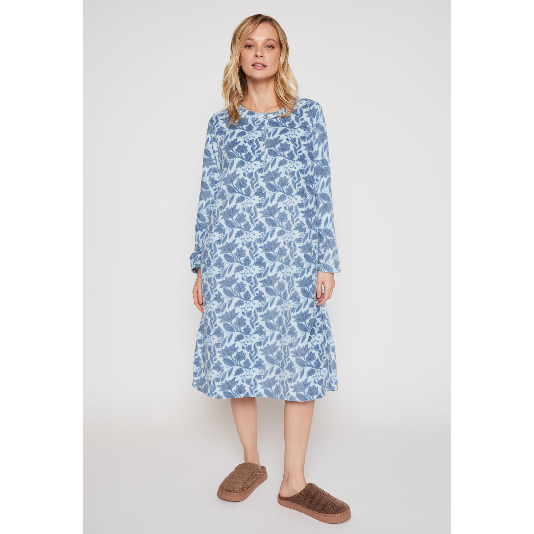 Pijama Polar Mujer Celeste Familyshop 1