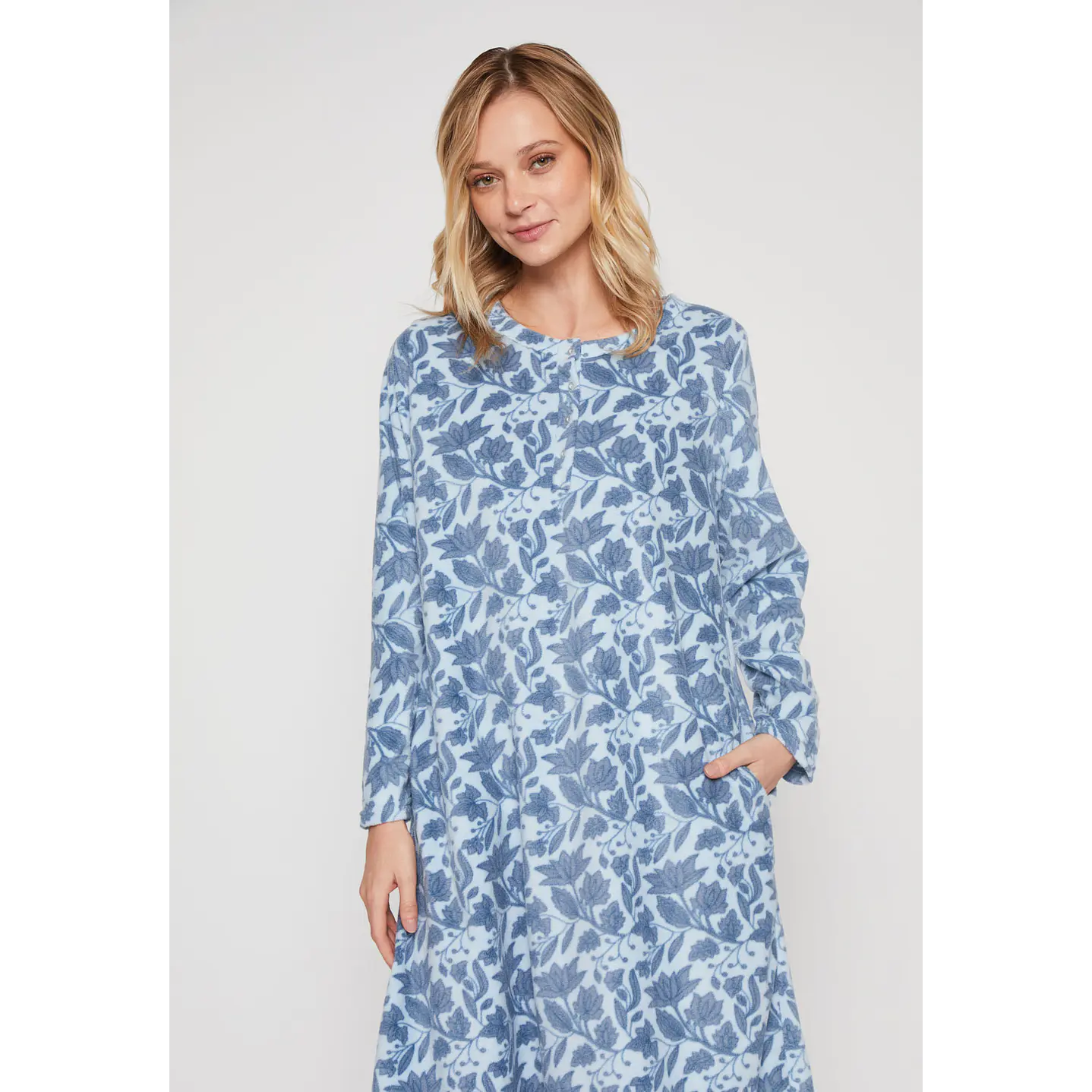 Pijama Polar Mujer Celeste Familyshop 3