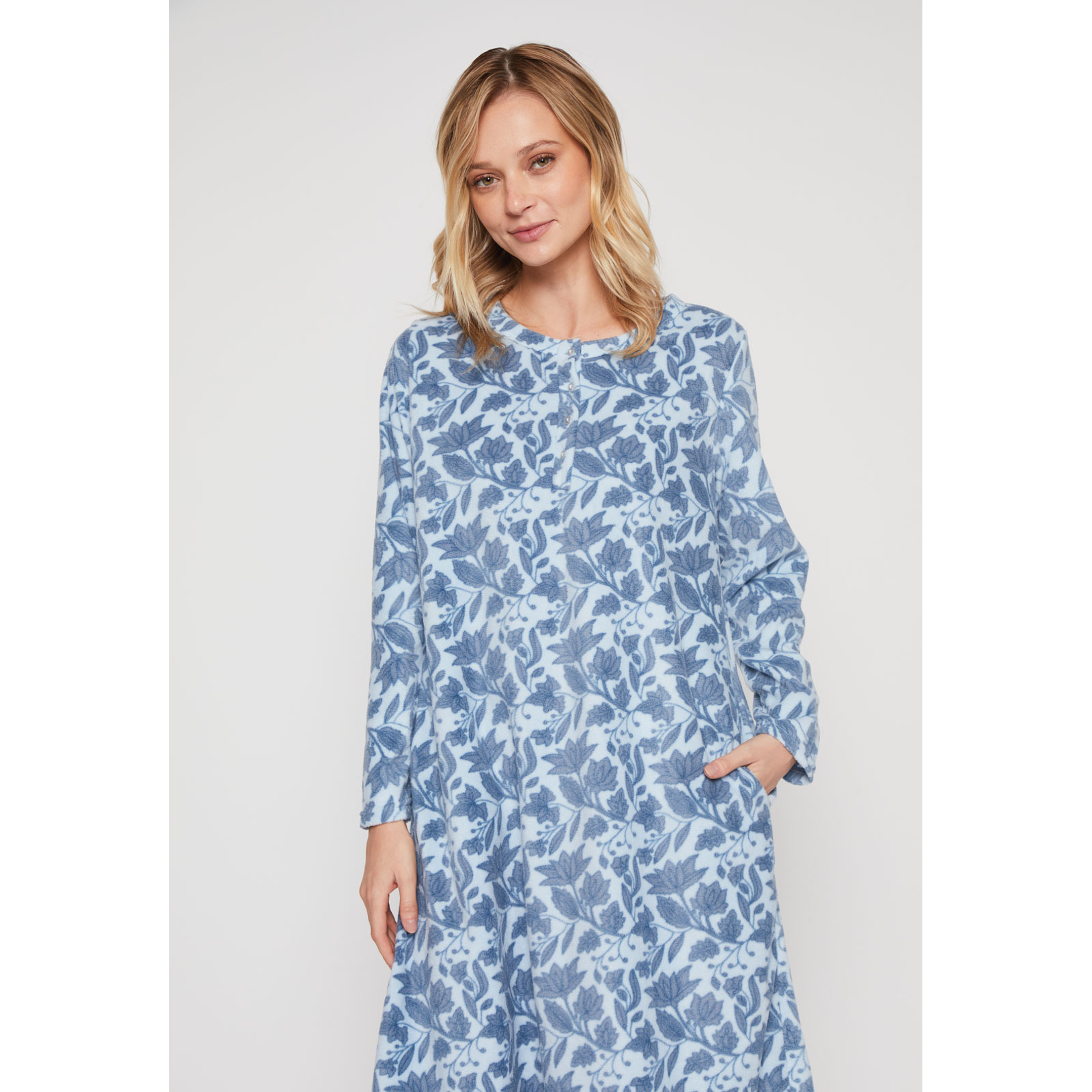 Pijama Polar Mujer Celeste Familyshop 3