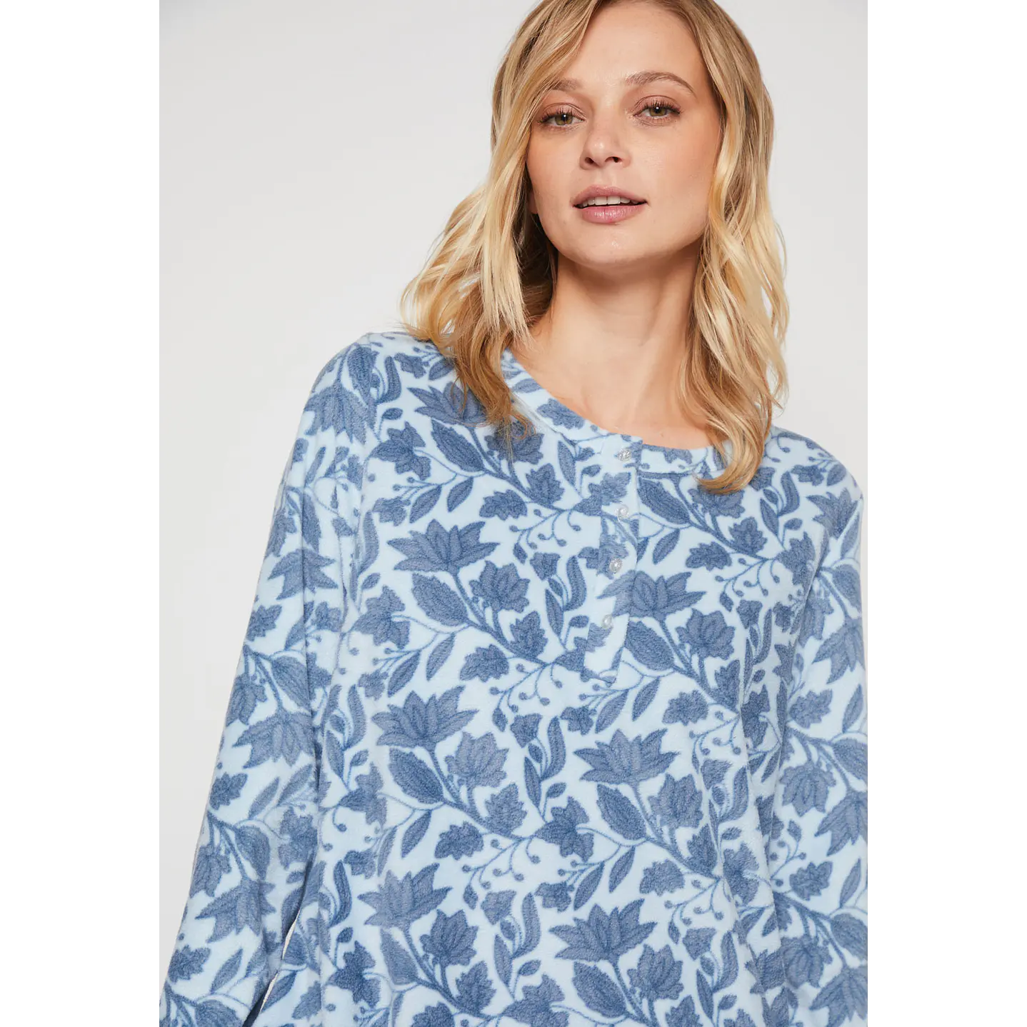 Pijama Polar Mujer Celeste Familyshop 4