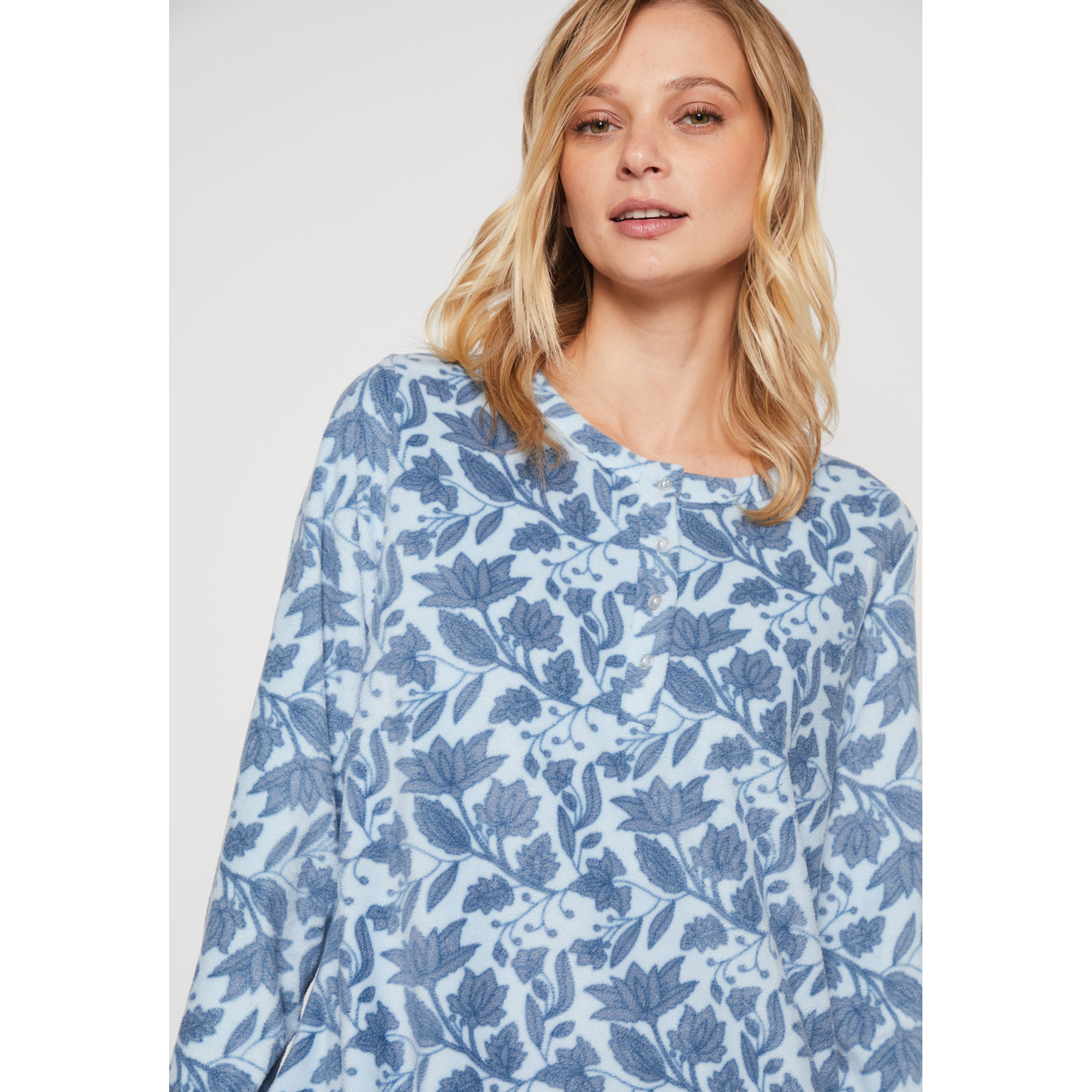 Pijama Polar Mujer Celeste Familyshop 4