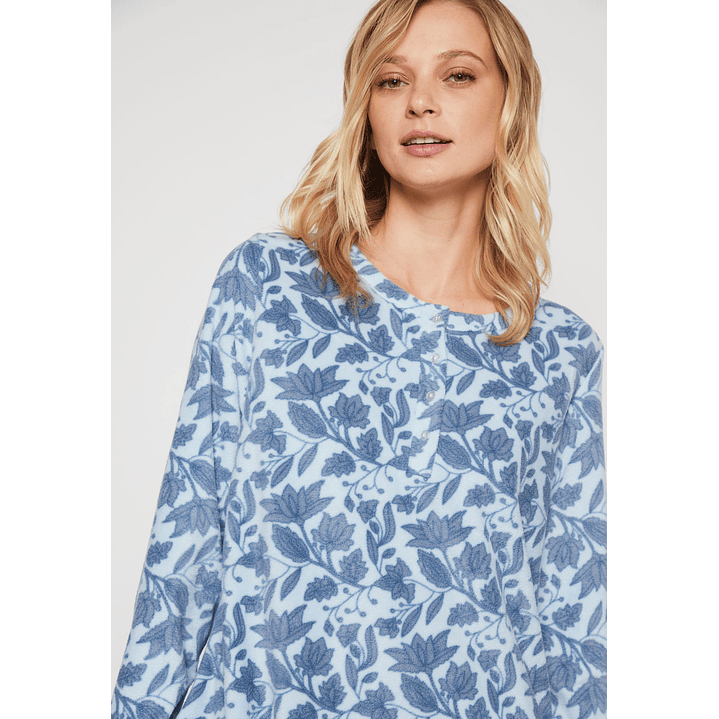 Pijama Polar Mujer Celeste Familyshop 4