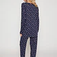 Pijama Tejido Mujer Azul Familyshop - Miniatura 3