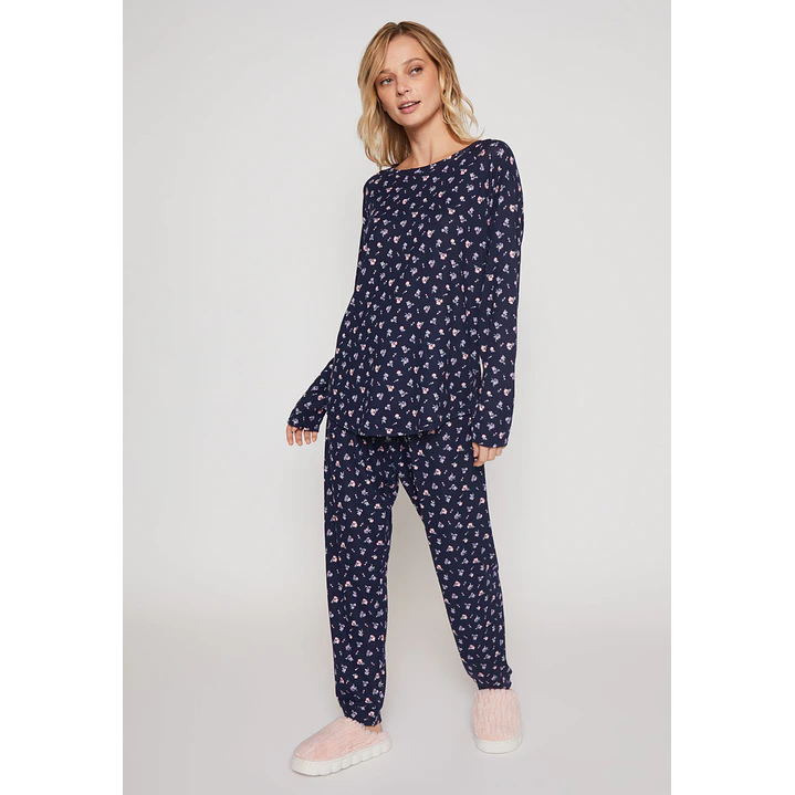 Pijama Tejido Mujer Azul Familyshop 4