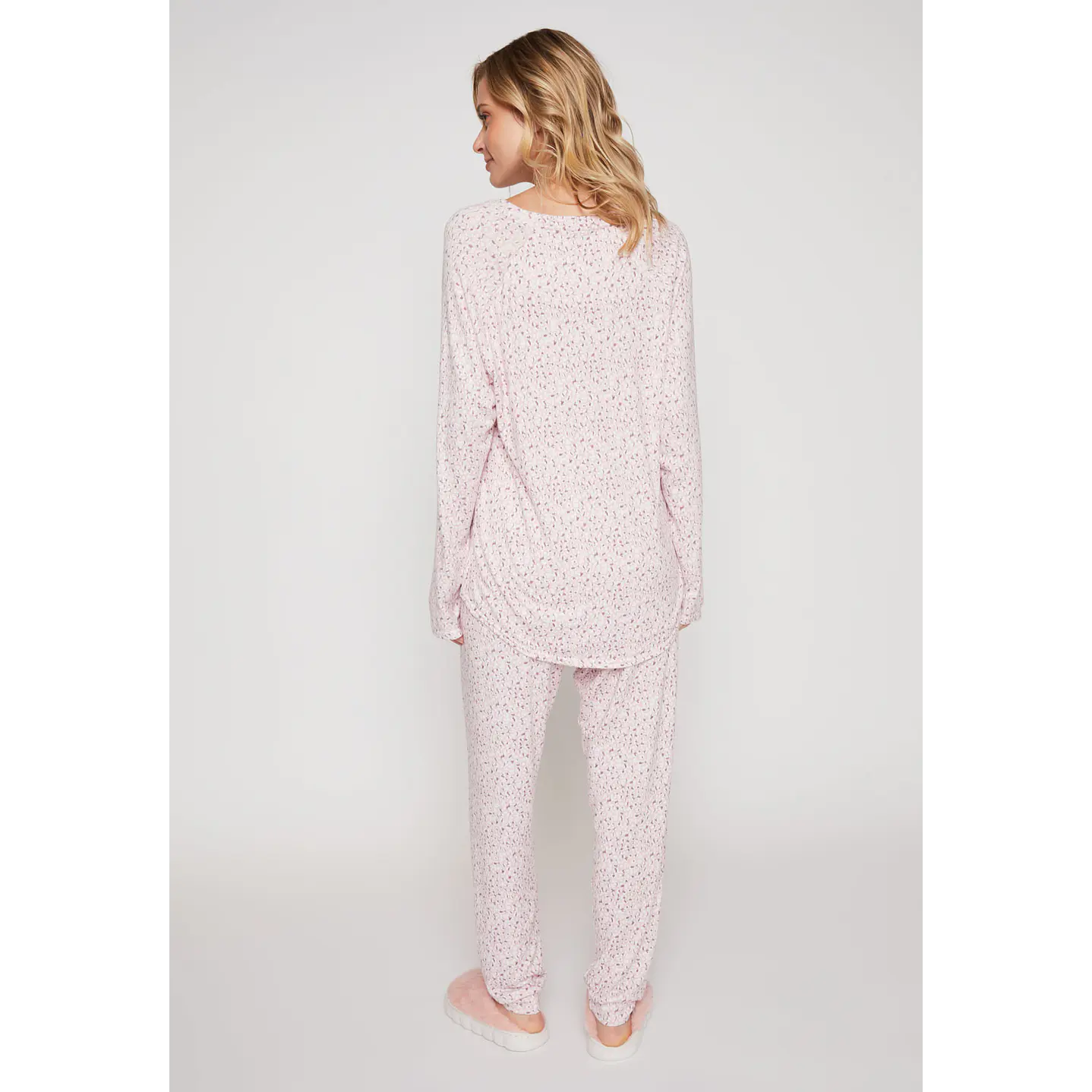 Pijama Tejido Print Mujer Rosado Familyshop 4