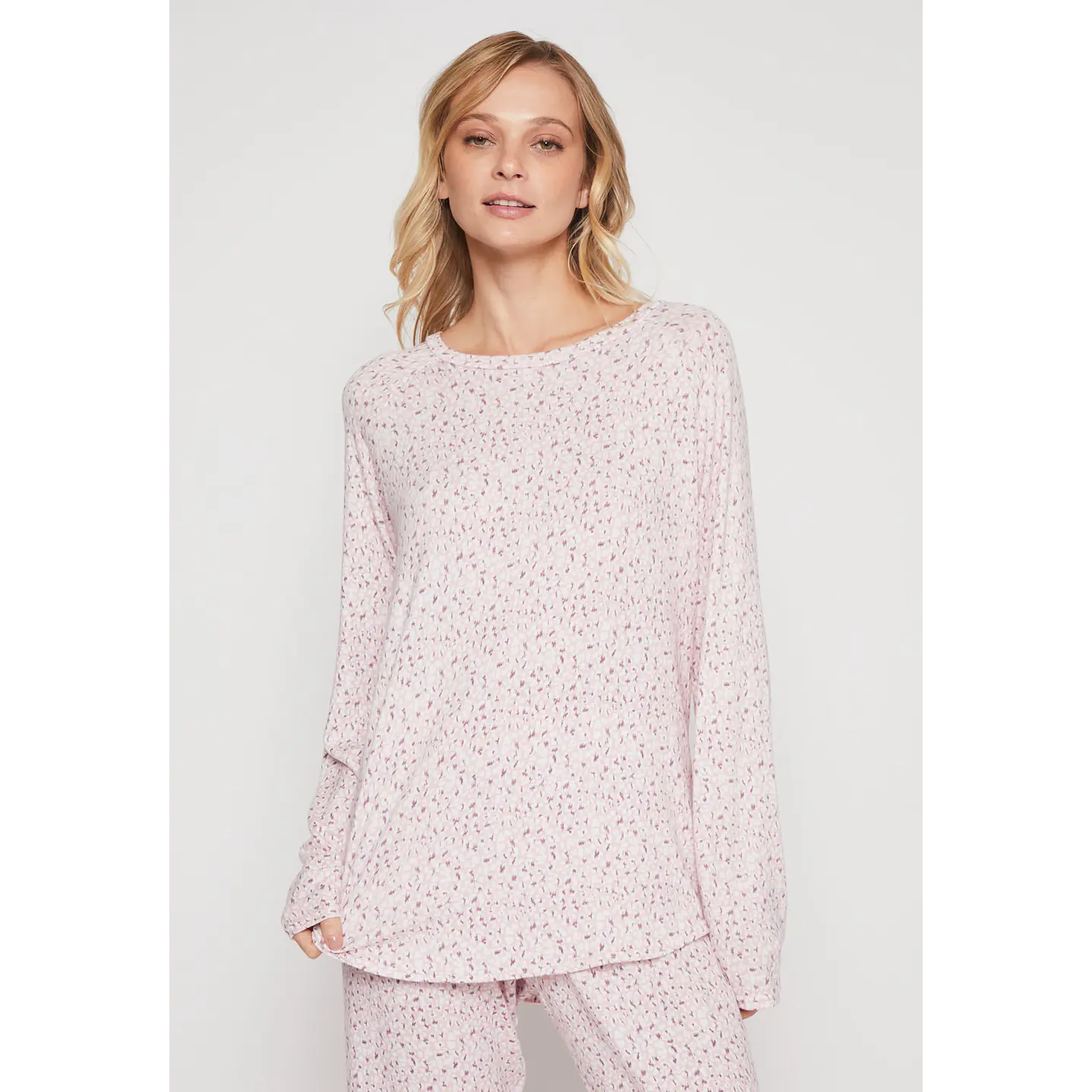 Pijama Tejido Print Mujer Rosado Familyshop 1