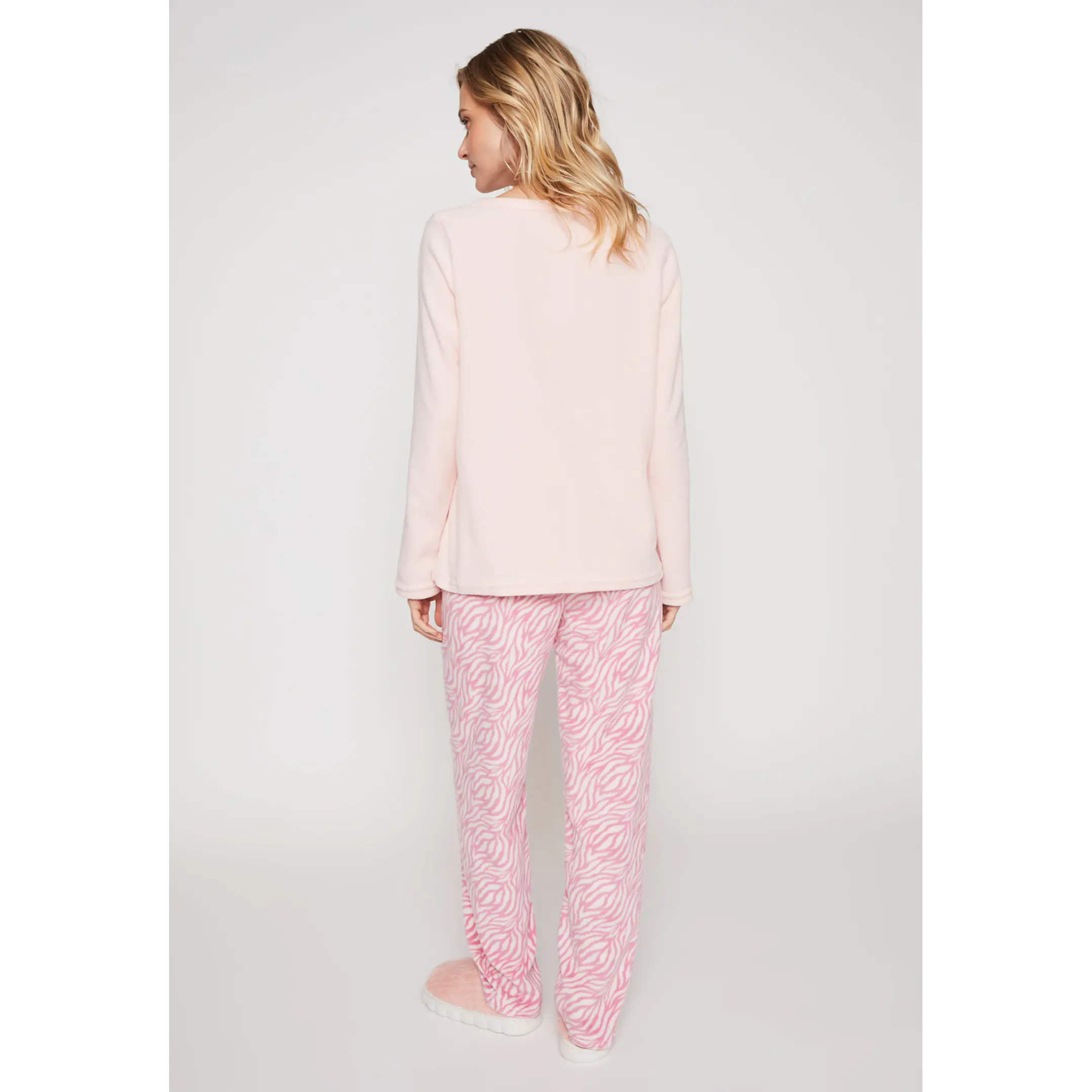 Pijama Polar Mujer Rosado Familyshop 4