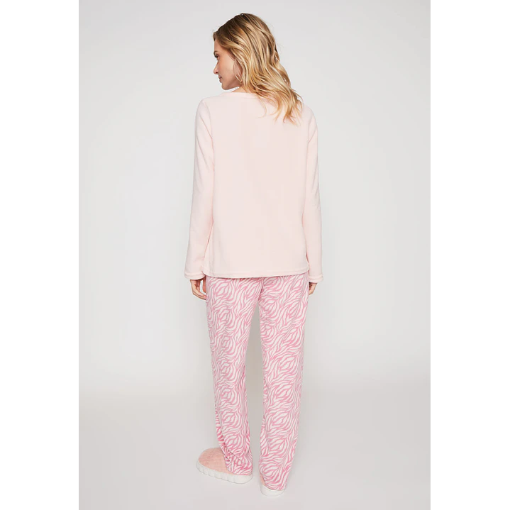 Pijama Polar Mujer Rosado Familyshop 4