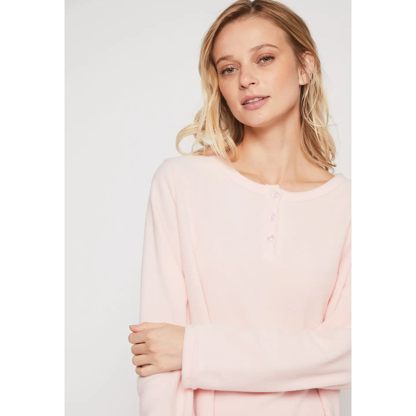 Pijama Polar Mujer Rosado Familyshop 5