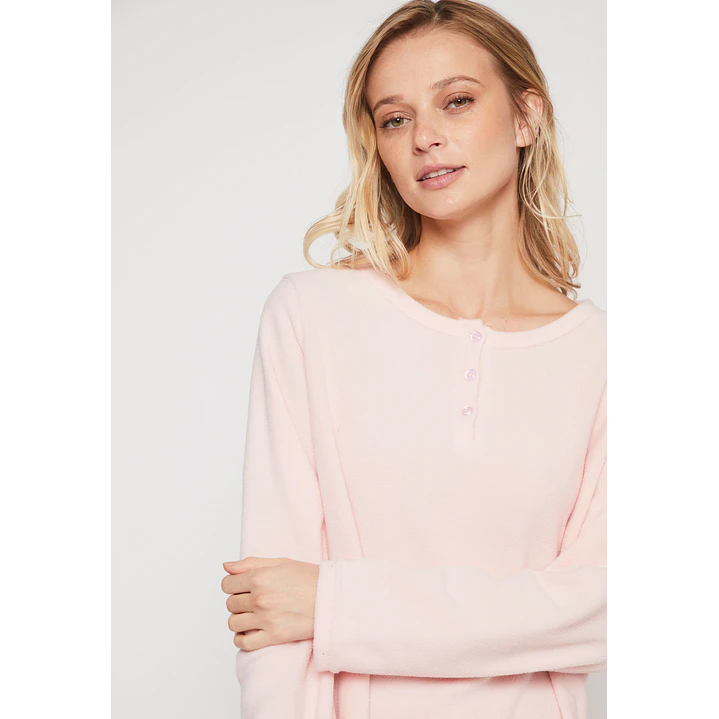 Pijama Polar Mujer Rosado Familyshop 5