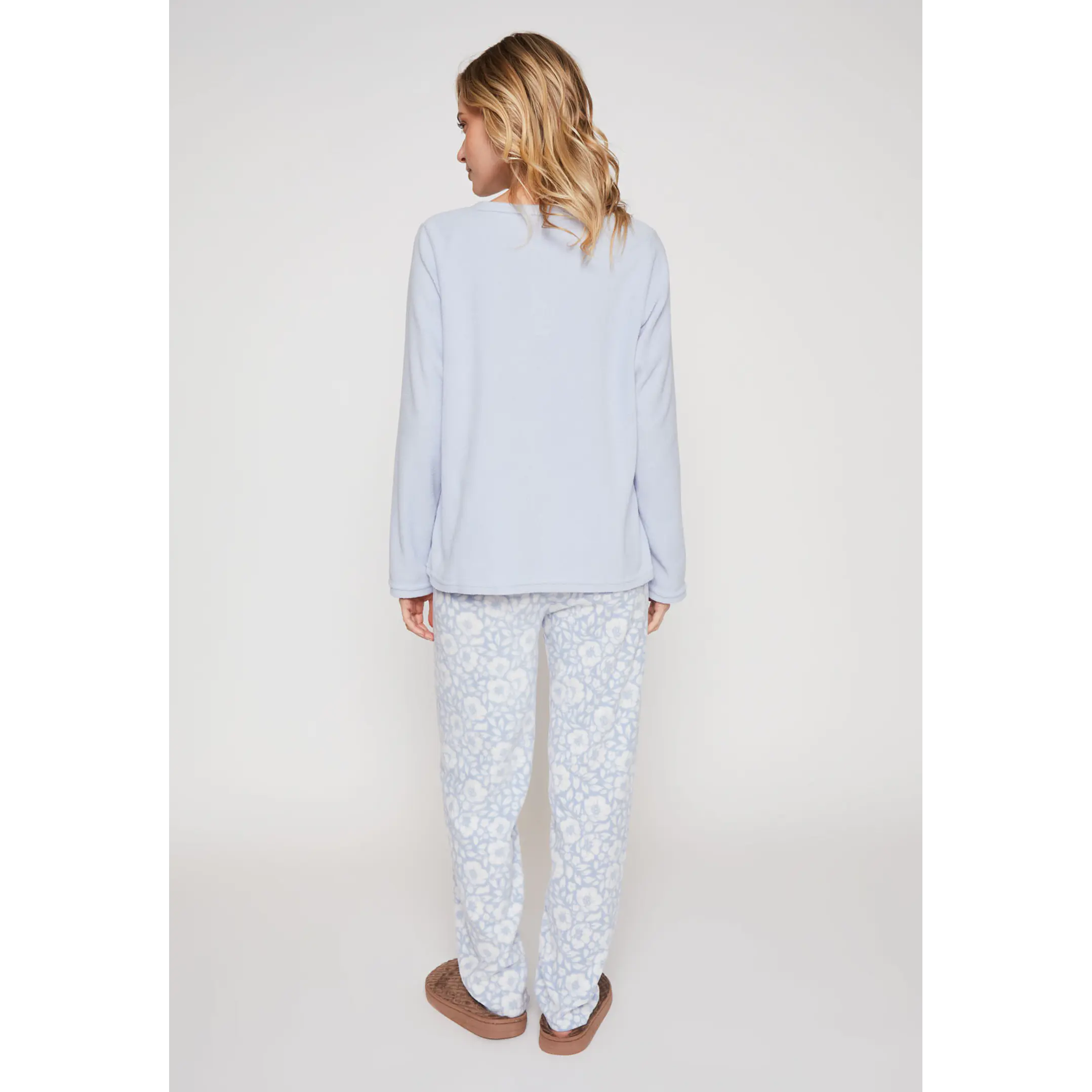 Pijama Polar Mujer Celeste Familyshop 5