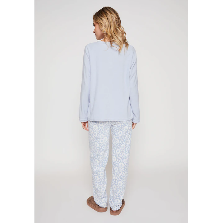 Pijama Polar Mujer Celeste Familyshop 5