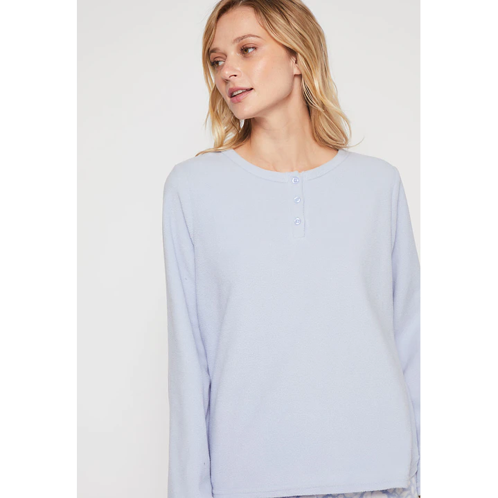 Pijama Polar Mujer Celeste Familyshop 4