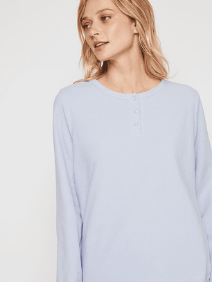 Pijama Polar Mujer Celeste Familyshop