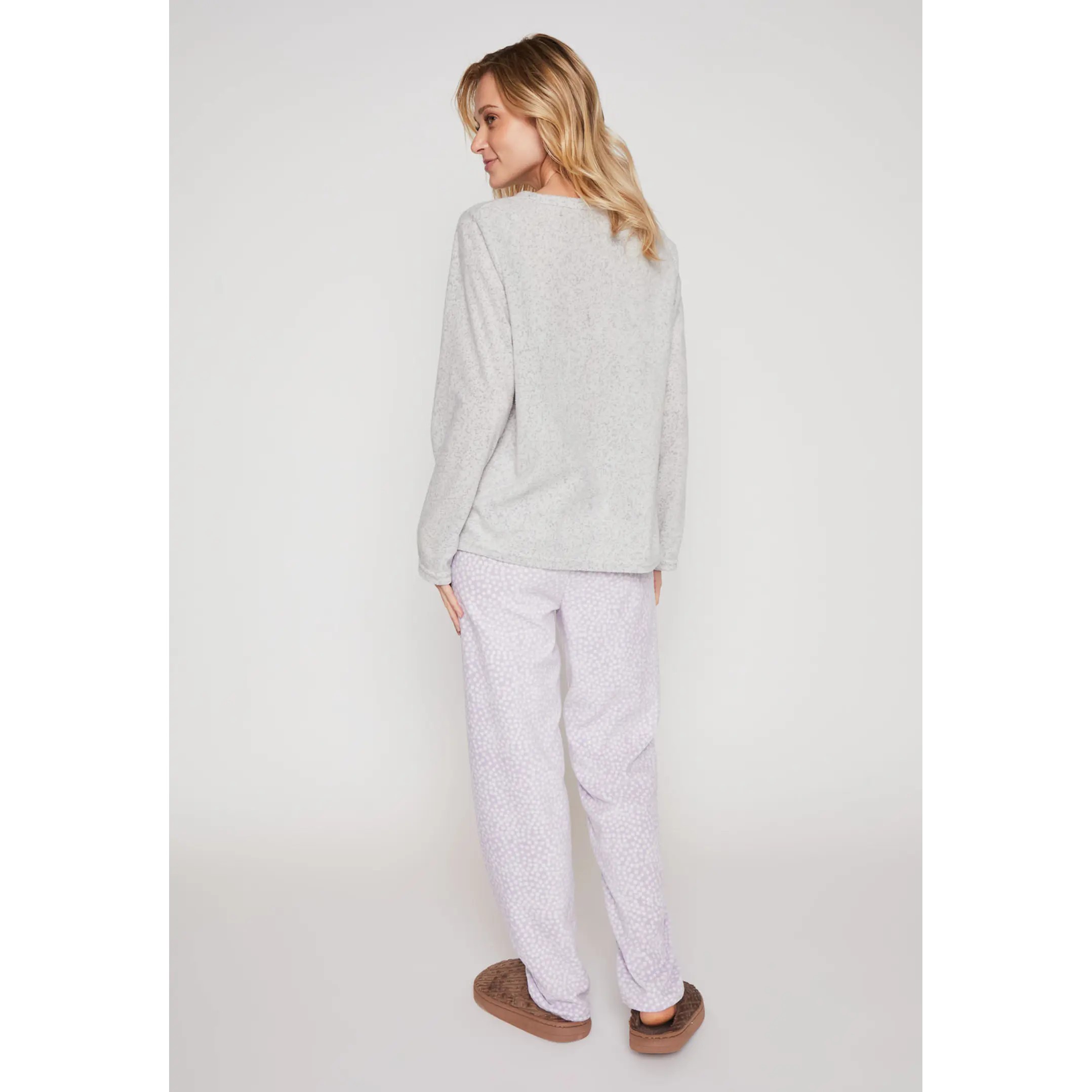 Pijama Polar Mujer Gris Familyshop 5