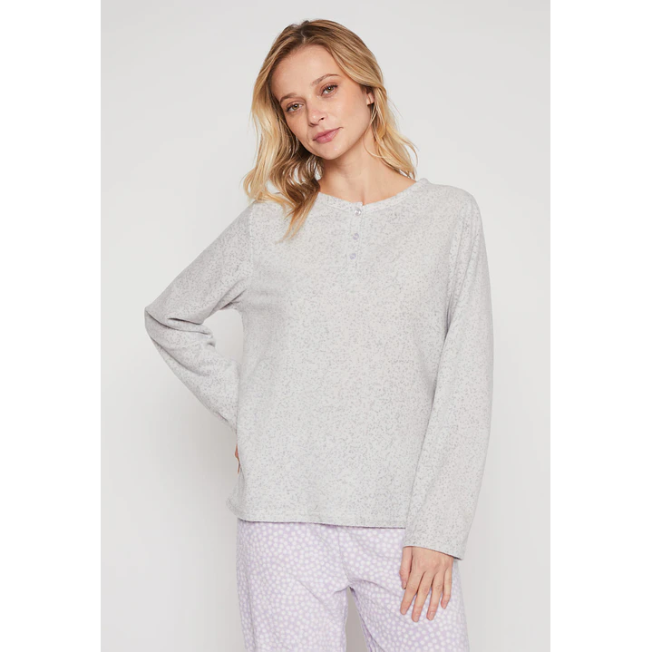 Pijama Polar Mujer Gris Familyshop 1