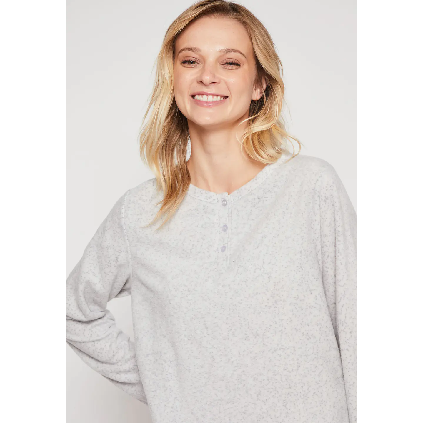 Pijama Polar Mujer Gris Familyshop 4